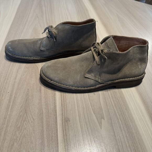 Astroflex Greenflex Grey Taupe Leather Suede Desert Ankle Boots Men's Size 44 - Picture 3 of 8